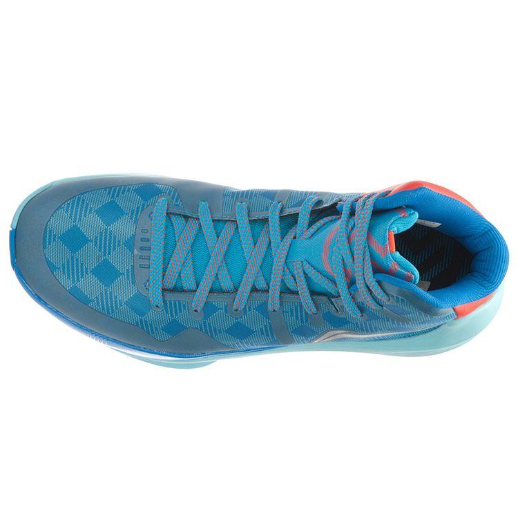 Li Ning Flash 3 Fabric TPU Shock Absorption Non-Slip Wear-Resistant Breathable Support High-Top Basketball Shoes Unisex Sneaker Blue Red ABAL039-1