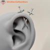 Neue Schwertförmige Strass-Kreuz-Ohrringe Punk Zirkon Schwebendes Helix-Piercing Ohrknorpel Für Damen Herren Schmuck Partnergeschenke