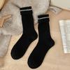 Autumn Winter Thicken Warm Women Socks Japanese Fashion Knitted Middle Tube Socks Women Solid Color Long Socks Christmas Gifts