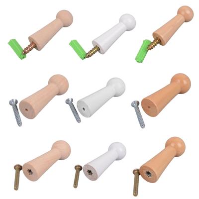 10 piezas Clavijas de madera resistentes portátiles Gancho adhesivo Conveniente para toallas, abrigos y bolsos en el baño o la cocina