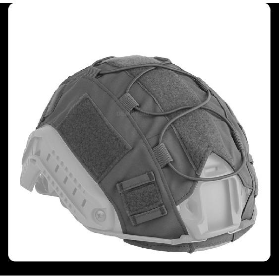 Airsoft Helmüberzug Tarnung Taktisch FAST Helm Stoff Jagd Schießen Helm Zubehör mit Elastischer Kordel Geschwindigkeits Sensoren 6