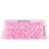 Multicolored Tulle Table Skirt, Fit for Rectangle and Round Tables - Sheer Ruched Willow Tabletop Decoration, Chiffon Pleated Table Cloth