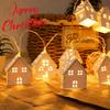 1.5/2/3m LED Christmas Decoration Wood House String Light Santa Claus Christmas Trees Battery USB String Lighting for Home Decor