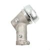 Brush Gearbox Head Cast Housing Angled Metal Silver Gray