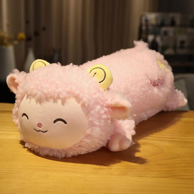 

Lying Sheep Pillow Plush Toy Alpaca Doll Girls Sleeping Leg Long Pillow Children s Muppet Doll 50cm（0.45kg） розовый