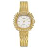 Medieval Wheat Ear Small Gold Watch Light Luxury Diamond-Encrusted Retro Watch Women'S Niche High-End Quartz Watch