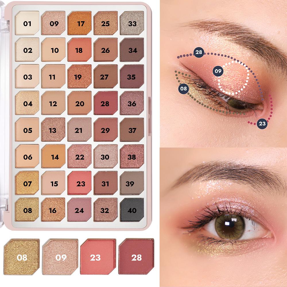 MISSROSE 40-Color Matte & Shimmer Eyeshadow Palette