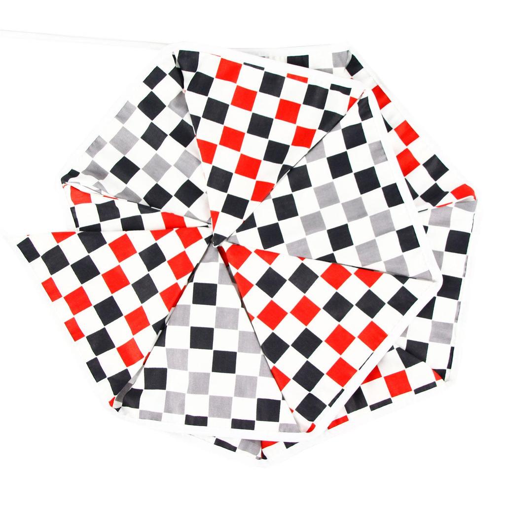 Multicolor Checkered Racing Flag Banner for Home Decoration