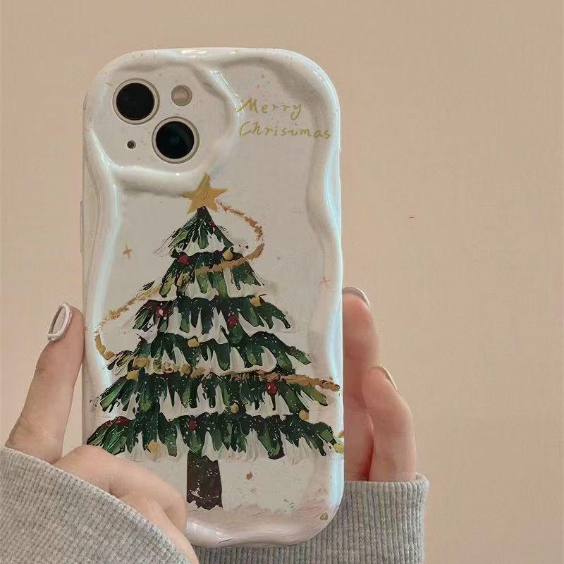 Creative Christmas Tree Phone Case for iPhone 13/14/15Pro/16/17ProMax