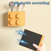 Plastic Refrigerator Magnet Storage Box Building Block Tableware Container Block Storage Box Multipurpose Punch-free