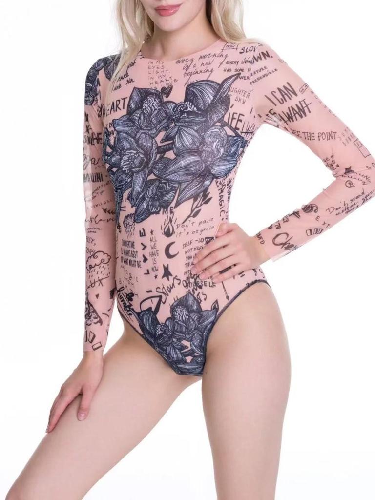 Russian Women's Mesh Sun Protection Swimsuit
