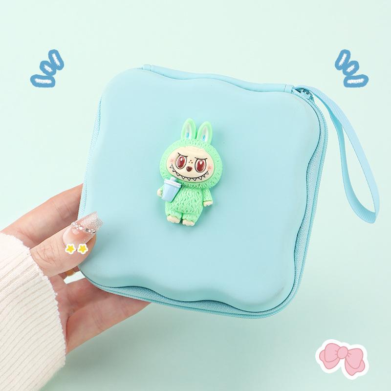 Charger Digital Storage Bag, Headphone Data Cable, Cute Cartoon Portable Organizer Box, Hard Drive Bag