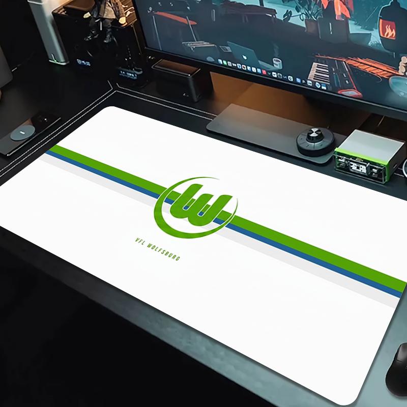 VfL Wolfsburg Mauspads Großes Gaming-Tischkissen Rutschfestes Laptop-Tablet Großes Mauspads XXL Matte Mini-PC Spielmatte Mit Verriegeltem Rand_xia