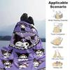 1pc. Cute Kawaii Gothic Kuromi Cat Patterned Blanket - Perfect for Home Decor, Office Use, Outdoor Activities, or as a Gift Idea!z0411294
