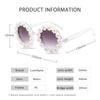 LumiSyne White Cute Daisy Sunglasses for Women and Round Frame with Floral UV400 Perfect for Dance Party Chic Photo Couples Travel and Beach Men,