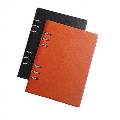 Creative Office PU Leather Business Loose-leaf Notebook Meeting Notepad Customizable Logo Gift