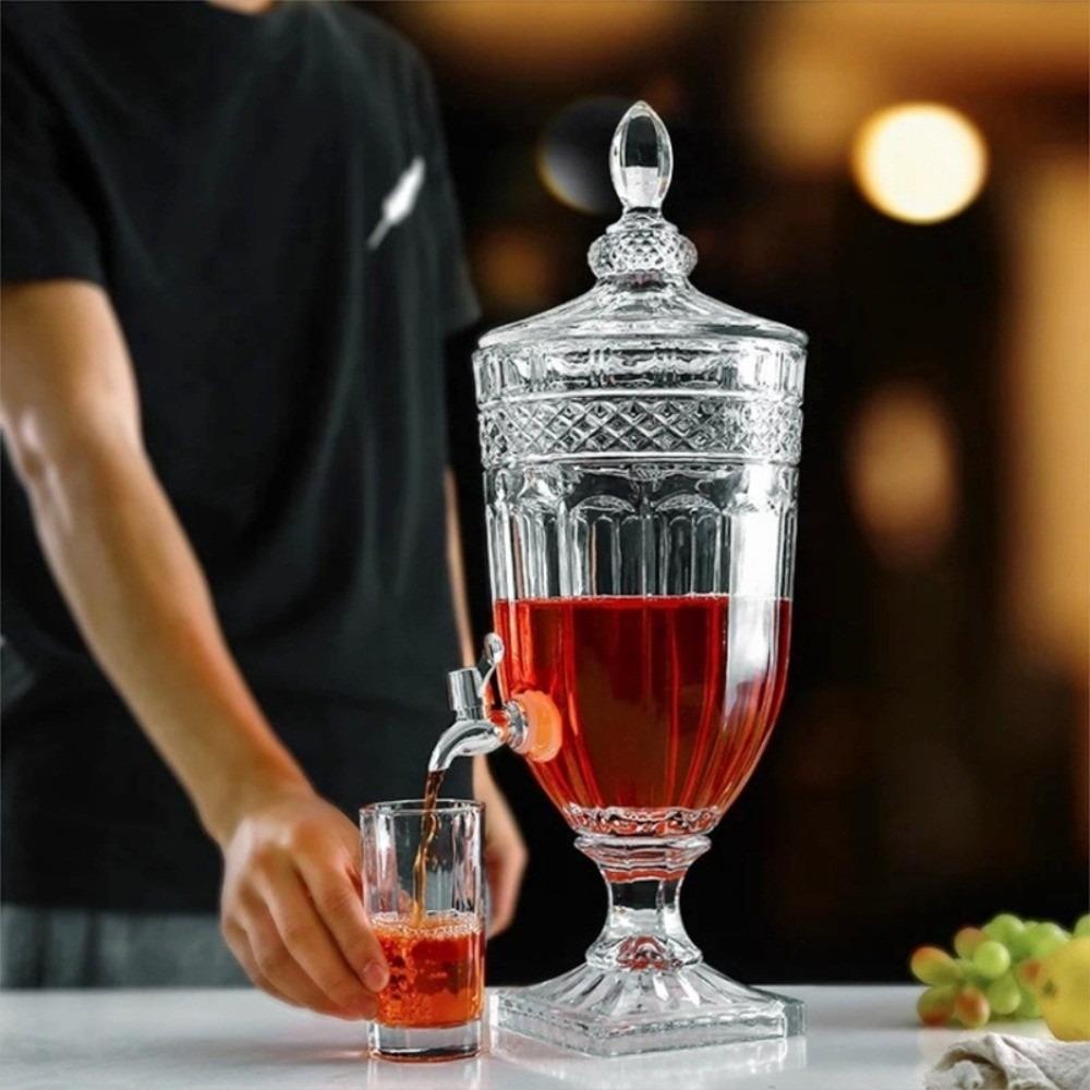 Carafe d'eau grande capacité Verre transparent Pichet pour thé glacé Pichet à jus robuste Thé à bulles chaud