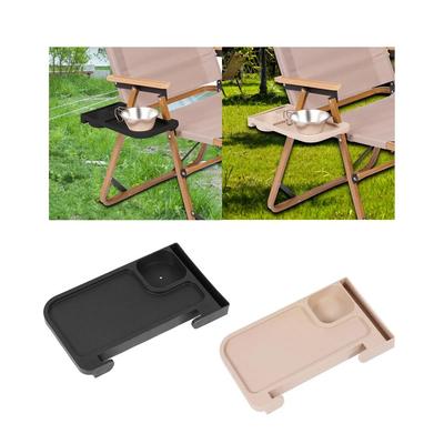 Sessel Aufsteck-Beistelltisch Tragbarer Becher-Telefonhalter Ablage Mehrzweck Reisefreundlich für Outdoor Camping Zubehör