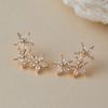 18K Gold-Plated Color-Retaining Zircon Flower Earrings for Women Fashion Exquisite High-Quality Earrings Jewelry Birthday Gift