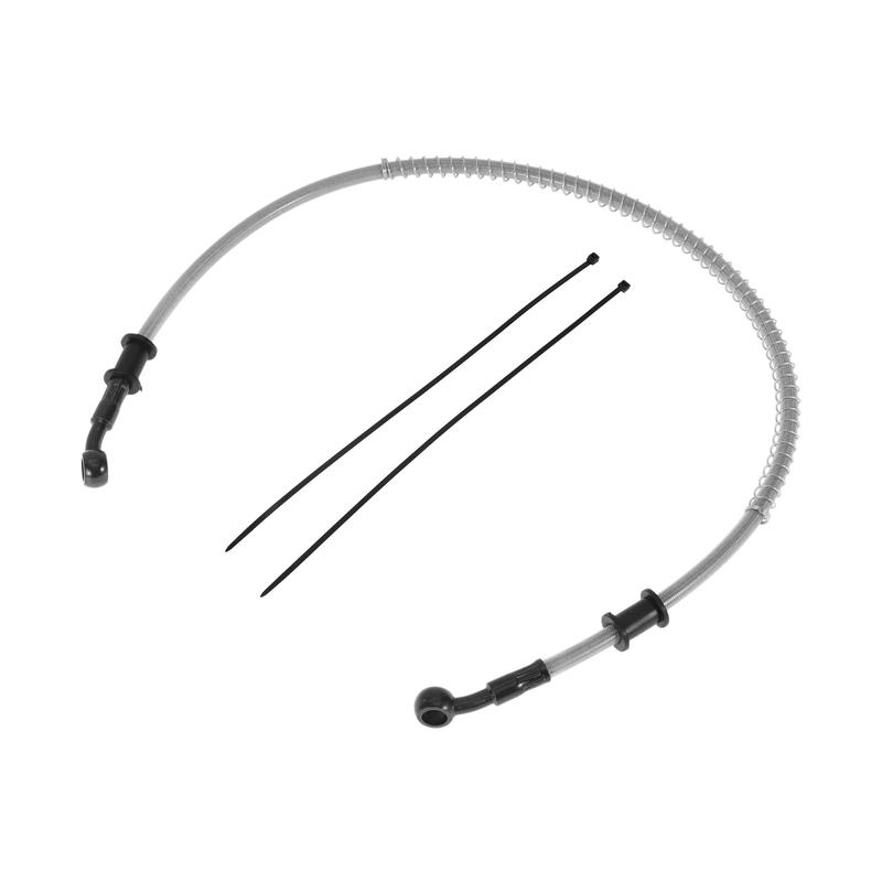 Motoforti 70cm Motorcycle Brake Clutch Oil Hose Line Silver Tone