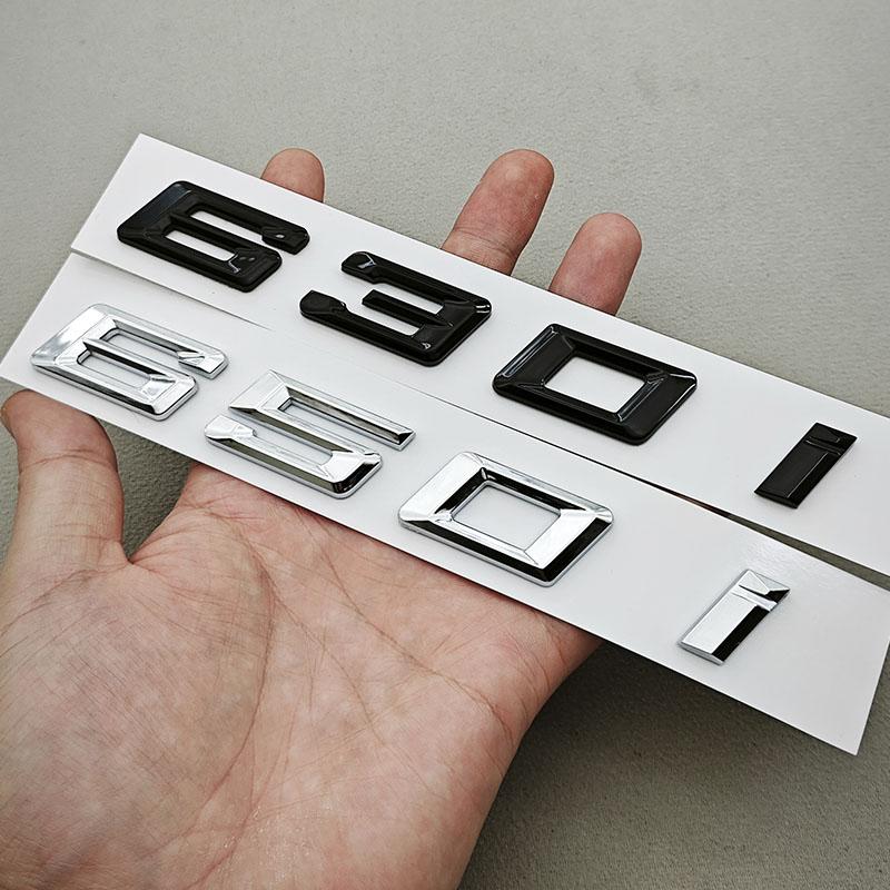 NEW 3D ABS Car Letters Logo 630i 640i 650i Sticekr Rear Trunk Badge Emblem Decal For BMW 630i 640i 650i F12 F13 F06 Tail Marking