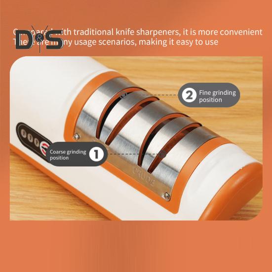 Elektrický ořezávátko nožů dobíjecí 2stupňový bezpečnostní design ořezávátko nůžek do kuchyně Rychlý a účinný nástroj na broušení čepelí