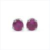 Orecchini a lobo con Pietra Preziosa Rotonda in Argento Sterling 925 Placcato Rodio Gioielli Minimalisti Regalo per Donne