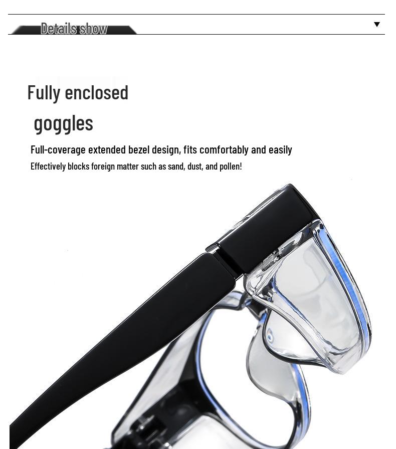 Schutzbrille Transparent Anti-Beschlag Winddicht für Radfahren & Labor mit Blaulichtschutz