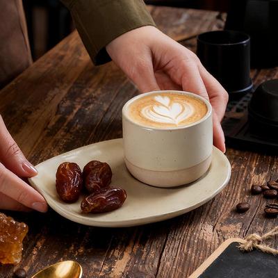 Creative Retro Ceramic Espresso Cup and Saucer Set