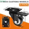 Heavy-Duty Swivel Caster Wheel with Brake - Lockable Furniture Casters, 360° Rotating Industrial Caster for Carts/Trolleys