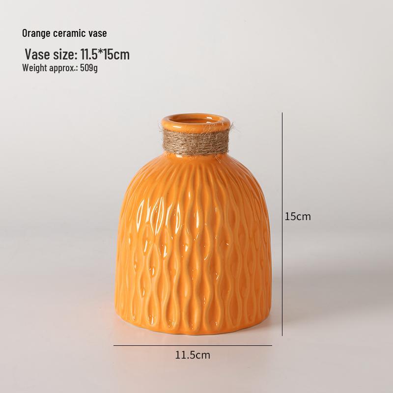 Yapay Çiçek Aranjmanları İçin Zarif Seramik Vazo - Oturma Odası veya Yemek Masası Dekorasyonu İçin Mükemmel