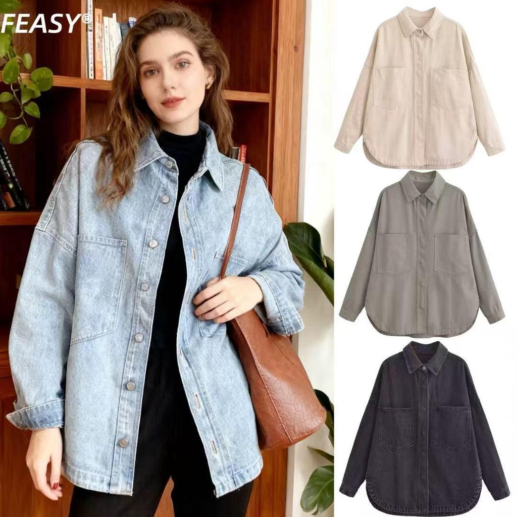 European & American Urban Casual Women's Washed Denim Jacket