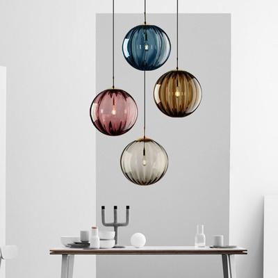 Nordic Moderne Minimalistische Kreativität Anhänger Lampe E27 LED Glas Anhänger Lichter für Esszimmer Nacht Schlafzimmer Studie Bar Zähler