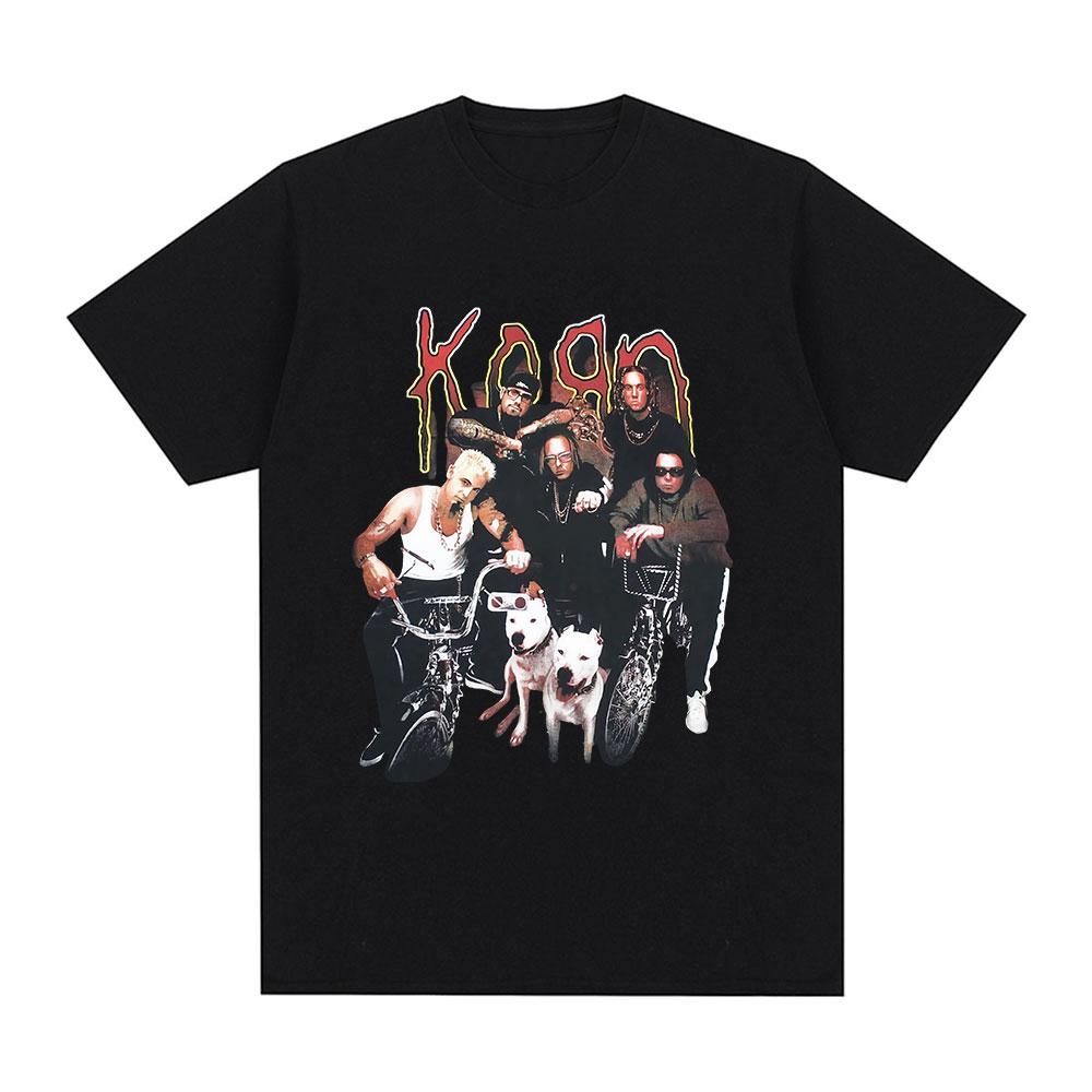 Korn Music Concert Rock Band WORLD TOUR T Shirt Vintage Metal Gothic Oversized T-shirt Streetwear Short Sleeve T Shirts