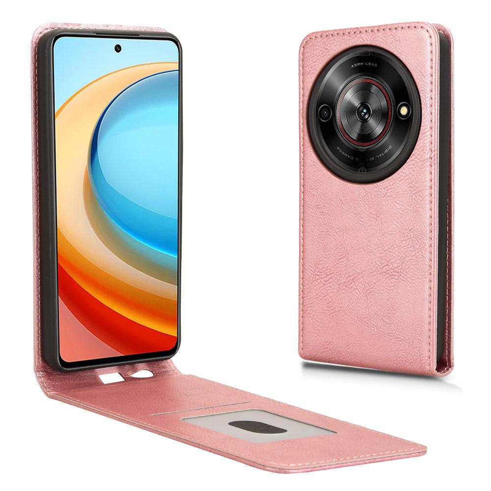 Phone Case For ZTE Blade A75 5G/nubia Focus/nubia Calf 5G Magnetic Vertical Flip Leather Cover with Card Slot