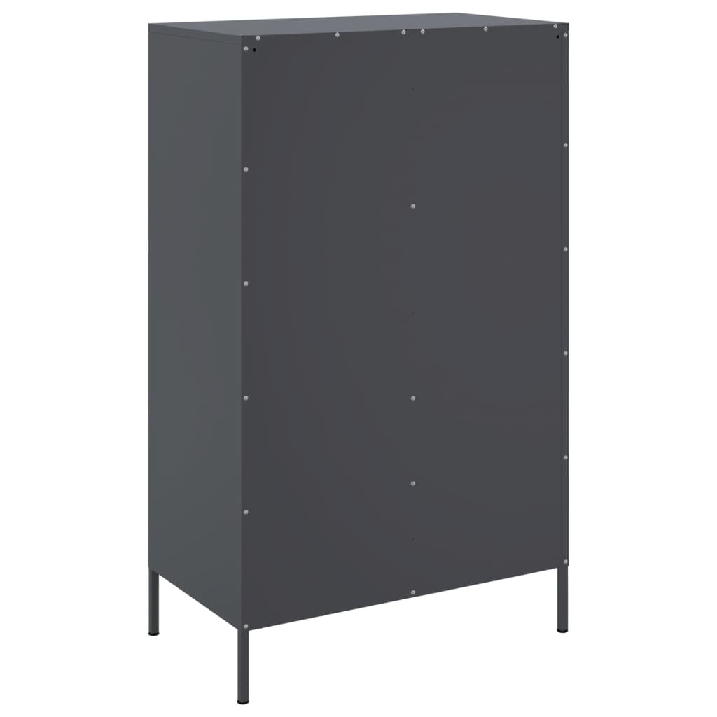 Highboard Anthracite 68 X 39 X 113 Cm Steel