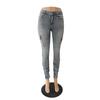 Mode Plissee Bleistiftjeans Mittelhoch Damen Seitentaschen Patchwork Denimhose Damen Slim Fit Pendlerhose Trend Streetwear