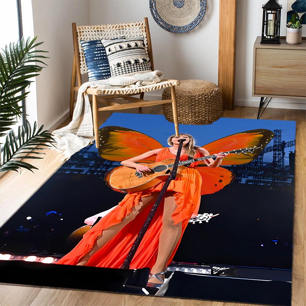Taylor Swift's Glittery Performance Floor Mat Perfect for Decorate room Bedrooms Dining Room Playrooms Antislip Carpet Decorate Offices