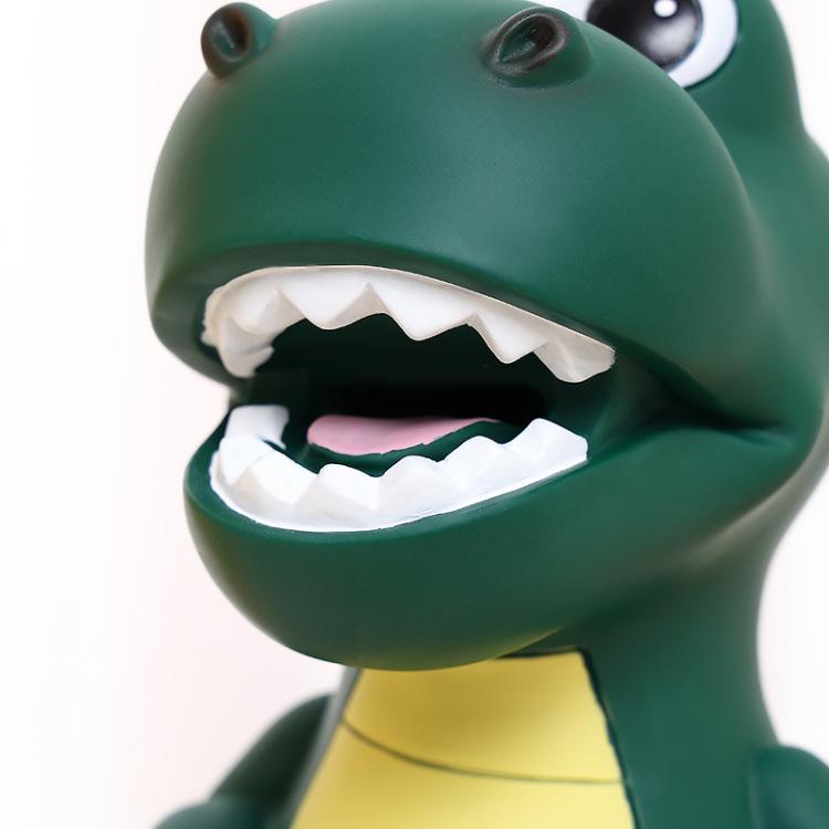 Large Dinosaur Piggy Bank - Drop-proof Silicone Money Box for Kids
