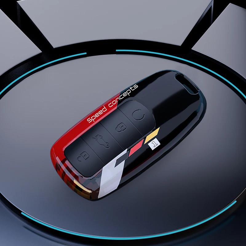 Carbon Fiber Remote Key Case Cover For Chery Tiggo 8 Pro Tiggo 8plus New 5 Plus 7pro Max Omoda 5 C5 Modod Protector Accessories