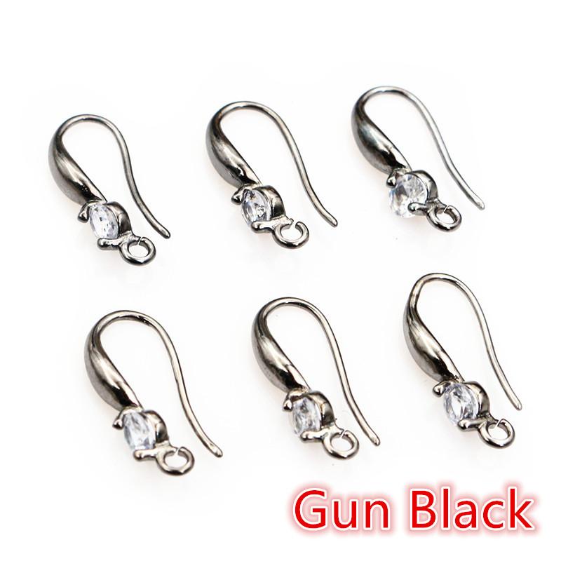 

10pcs 18x8mm with Zircon Earring Hooks Wires Brass Material DIY Jewelry Making Accessories Handmade Earrings Findings
