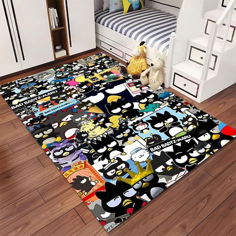 Bad Badtz-Maru Collage Carpet suitable as a non-slip mat for the living room or bedroom sofa