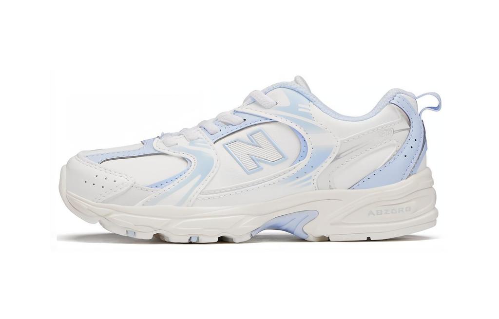 New Balance Abrasion Resistant Low top Kids Lifestyle Shoes White Blue Children Aged 3 7 Years Old PZ530WS