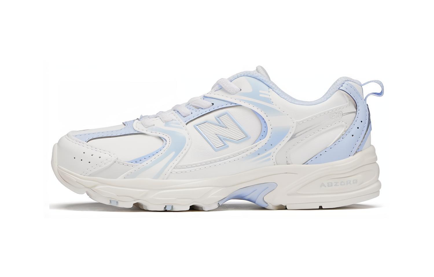 

New Balance Abrasion Resistant Low top Kids Lifestyle Shoes White Blue Children Aged 3 7 Years Old PZ530WS 28
