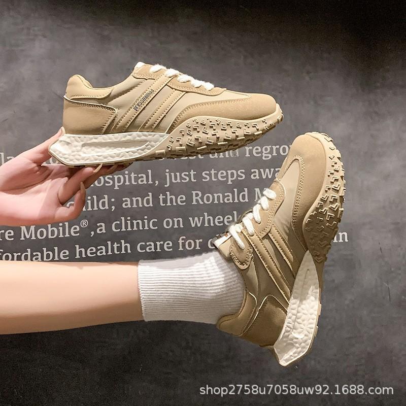 Retro small waist waffle Forrest Gump shoes women's 2025 spring new popular dad shoes lightweight sports training women's shoes