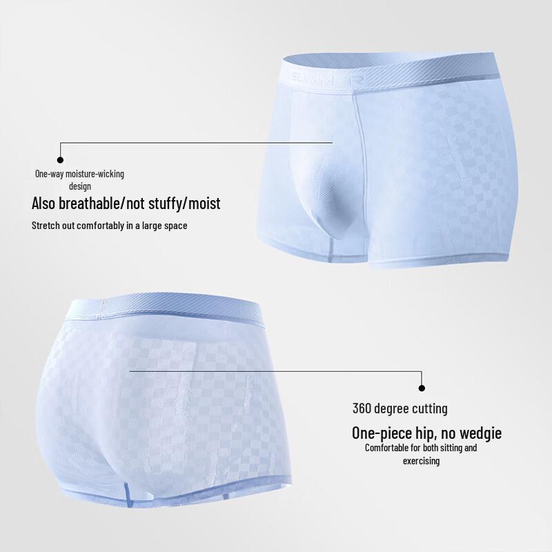 Mao Ren Teen Boys' Ice Silk Boxer Briefs 3-Pack