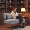2 Seater Sofa, Linen-look Fabric Small Sofa with Wing Back, Thick Seat, Metal Legs, Light Grey
