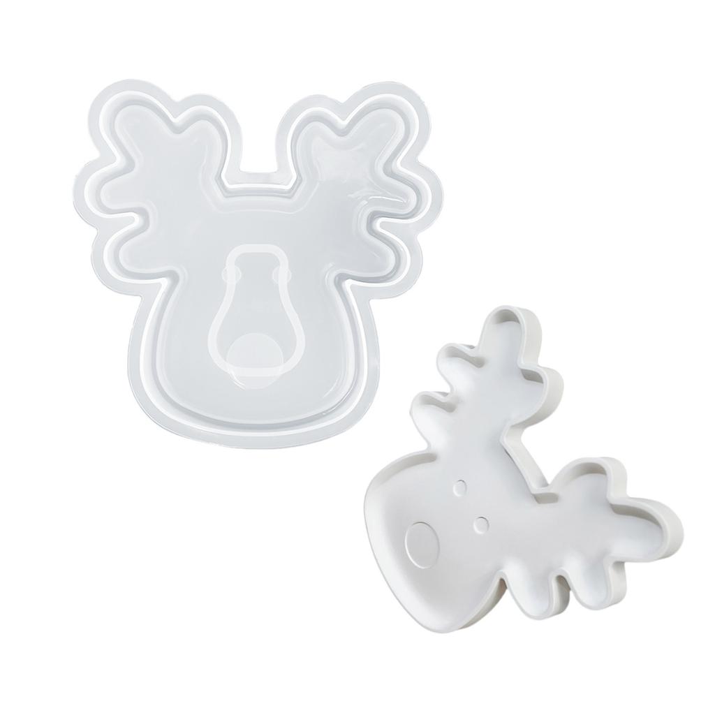 Fashionable Sturdy Silicone Resin Tray Mold Large Christmas Shape Craft Casting for Coasters Jewelry Storage Dishes