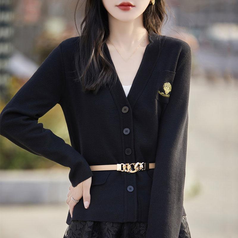 

Женский легкий кардиган из 50% шерсти и 50% шелка Mulberry — универсальный трикотаж на все 4 сезона для комфорта и стиля в любое время года XL чёрный