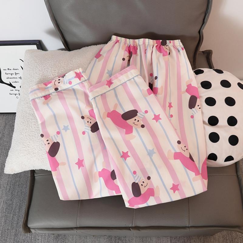 Star Dog Letter Print Cute Kawaii Two-piece Pajamas Set Y2K Sweet Casual Homewear Women's Pajamas New V-neck Autumn Pajama Women